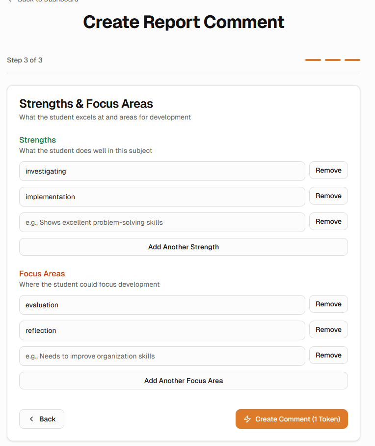 Add strengths and focus screen of WA School Reports